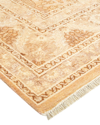 Traditional Mogul Beige Wool Area Rug 8' 0" x 9' 10" - Solo Rugs