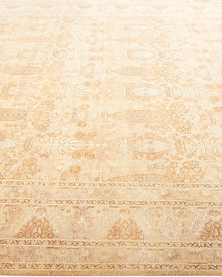 Traditional Mogul Beige Wool Area Rug 8' 0" x 9' 10" - Solo Rugs