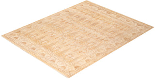 Traditional Mogul Beige Wool Area Rug 8' 0" x 9' 10" - Solo Rugs