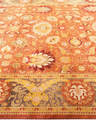 Traditional Mogul Pink Wool Area Rug 8' 1" x 10' 3" - Solo Rugs