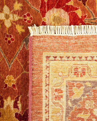 Traditional Mogul Pink Wool Area Rug 8' 1" x 10' 3" - Solo Rugs