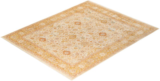 Traditional Mogul Ivory Wool Area Rug 8' 3" x 10' 1" - Solo Rugs