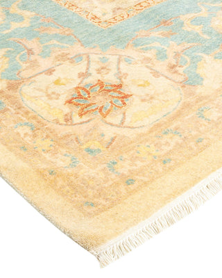 Traditional Mogul Ivory Wool Area Rug 8' 4" x 10' 6" - Solo Rugs