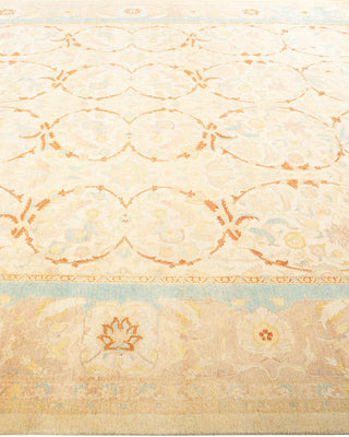Traditional Mogul Ivory Wool Area Rug 8' 4" x 10' 6" - Solo Rugs