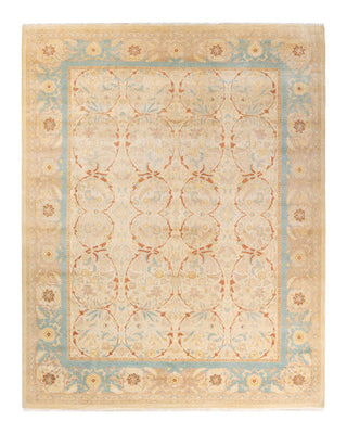Traditional Mogul Ivory Wool Area Rug 8' 4" x 10' 6" - Solo Rugs