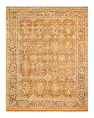 Traditional Mogul Brown Wool Area Rug 8' 1" x 10' 2" - Solo Rugs