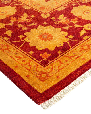 Contemporary Eclectic Red Wool Area Rug 9' 2" x 11' 10" - Solo Rugs
