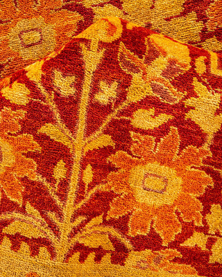 Contemporary Eclectic Red Wool Area Rug 9' 2" x 11' 10" - Solo Rugs