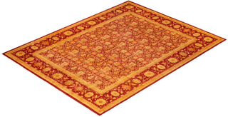 Contemporary Eclectic Red Wool Area Rug 9' 2" x 11' 10" - Solo Rugs