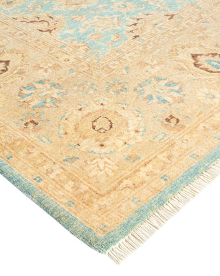 Contemporary Eclectic Light Blue Wool Area Rug 8' 0" x 10' 3" - Solo Rugs