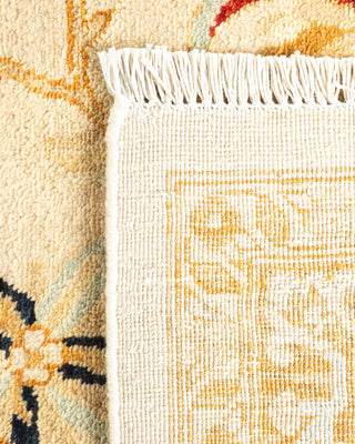 Contemporary Eclectic Ivory Wool Area Rug 8' 0" x 10' 5" - Solo Rugs