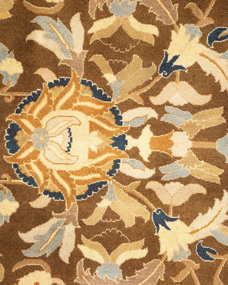 Traditional Mogul Brown Wool Area Rug 7' 10" x 10' 7" - Solo Rugs