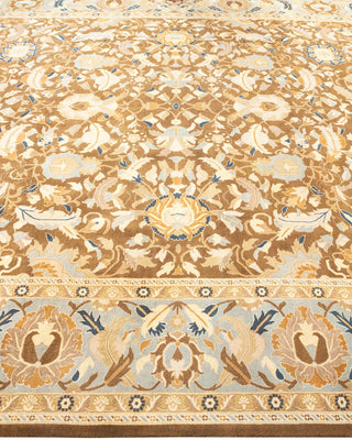 Traditional Mogul Brown Wool Area Rug 7' 10" x 10' 7" - Solo Rugs