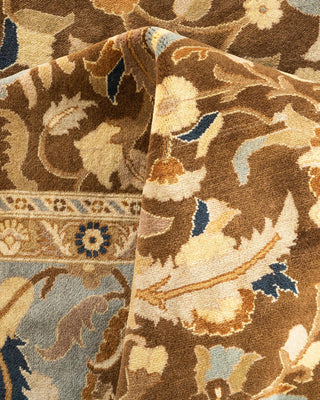 Traditional Mogul Brown Wool Area Rug 7' 10" x 10' 7" - Solo Rugs