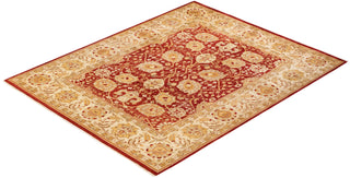 Contemporary Eclectic Red Wool Area Rug 8' 3" x 10' 3" - Solo Rugs