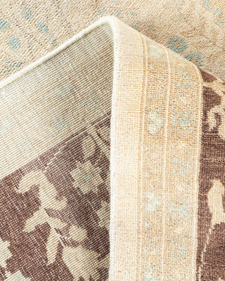 Contemporary Eclectic Ivory Wool Area Rug 5' 10" x 9' 1" - Solo Rugs