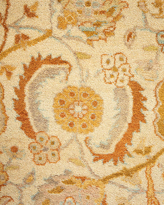 Traditional Mogul Ivory Wool Area Rug 8' 1" x 10' 6" - Solo Rugs