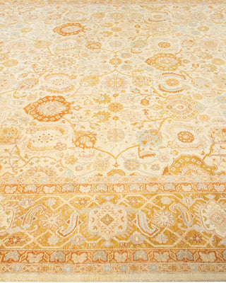 Traditional Mogul Ivory Wool Area Rug 8' 1" x 10' 6" - Solo Rugs