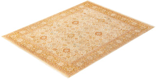 Traditional Mogul Ivory Wool Area Rug 8' 1" x 10' 6" - Solo Rugs