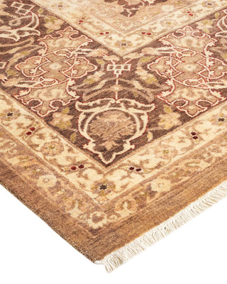 Traditional Mogul Brown Wool Area Rug 8' 2" x 10' 4" - Solo Rugs