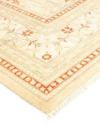 Traditional Mogul Ivory Wool Area Rug 8' 4" x 10' 3" - Solo Rugs