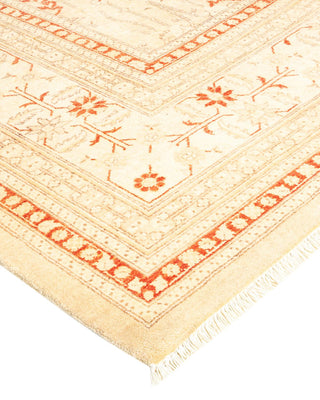 Traditional Mogul Ivory Wool Area Rug 8' 4" x 10' 3" - Solo Rugs