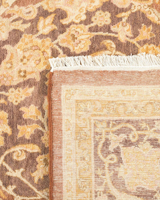 Traditional Mogul Yellow Wool Area Rug 6' 3" x 9' 3" - Solo Rugs