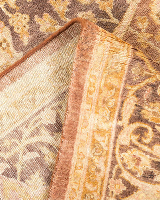 Traditional Mogul Yellow Wool Area Rug 6' 3" x 9' 3" - Solo Rugs