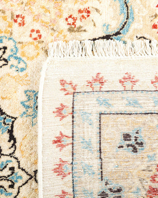 Traditional Mogul Ivory Wool Area Rug 6' 2" x 9' 1" - Solo Rugs