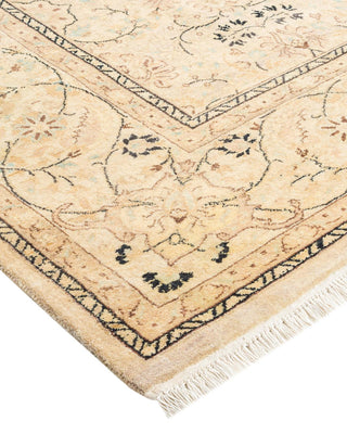 Traditional Mogul Ivory Wool Area Rug 6' 3" x 9' 0" - Solo Rugs