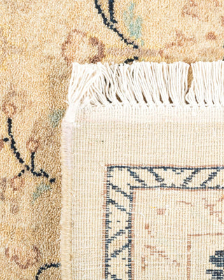 Traditional Mogul Ivory Wool Area Rug 6' 3" x 9' 0" - Solo Rugs