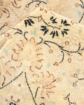 Traditional Mogul Ivory Wool Area Rug 6' 3" x 9' 0" - Solo Rugs