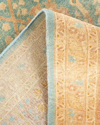 Traditional Mogul Light Blue Wool Area Rug 6' 3" x 8' 10" - Solo Rugs