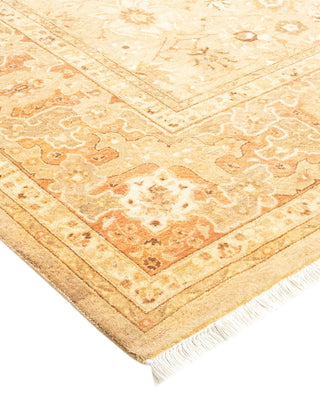 Traditional Mogul Light Gray Wool Area Rug 6' 3" x 9' 2" - Solo Rugs