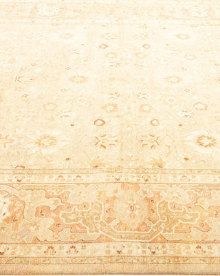 Traditional Mogul Light Gray Wool Area Rug 6' 3" x 9' 2" - Solo Rugs