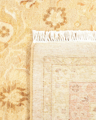 Traditional Mogul Light Gray Wool Area Rug 6' 3" x 9' 2" - Solo Rugs