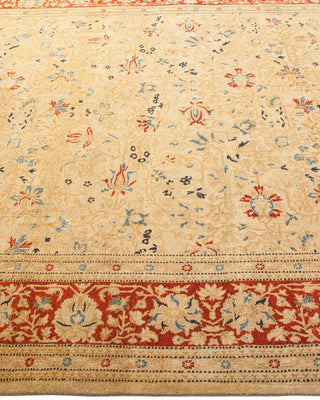 Traditional Mogul Ivory Wool Area Rug 6' 1" x 8' 10" - Solo Rugs