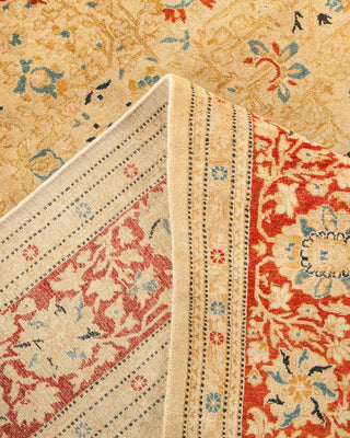 Traditional Mogul Ivory Wool Area Rug 6' 1" x 8' 10" - Solo Rugs