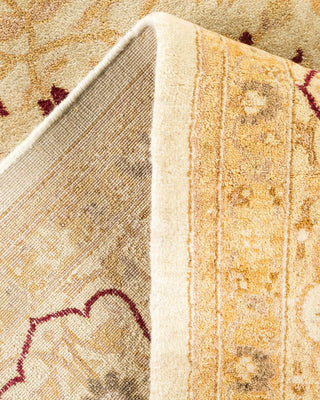 Traditional Mogul Ivory Wool Area Rug 6' 0" x 8' 9" - Solo Rugs
