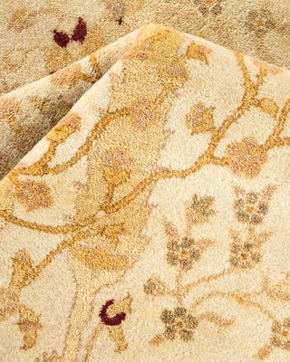 Traditional Mogul Ivory Wool Area Rug 6' 0" x 8' 9" - Solo Rugs