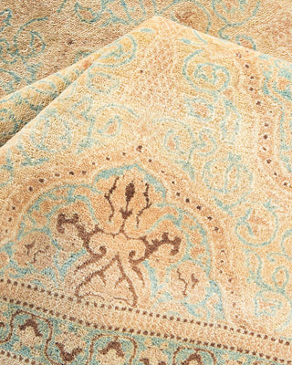 Traditional Mogul Ivory Wool Area Rug 6' 2" x 8' 7" - Solo Rugs
