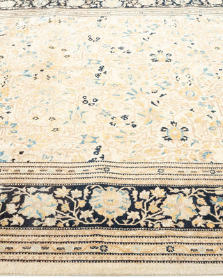 Traditional Mogul Ivory Wool Area Rug 6' 1" x 8' 10" - Solo Rugs