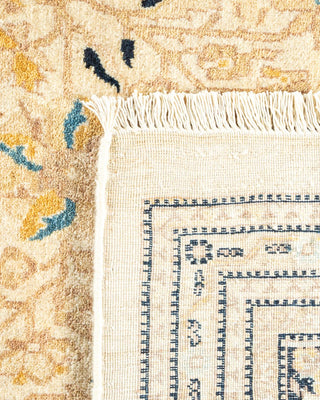 Traditional Mogul Ivory Wool Area Rug 6' 1" x 8' 10" - Solo Rugs