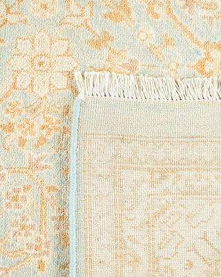 Traditional Mogul Light Blue Wool Area Rug 6' 0" x 8' 10" - Solo Rugs
