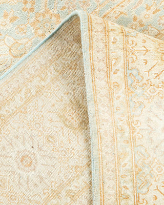 Traditional Mogul Light Blue Wool Area Rug 6' 0" x 8' 10" - Solo Rugs