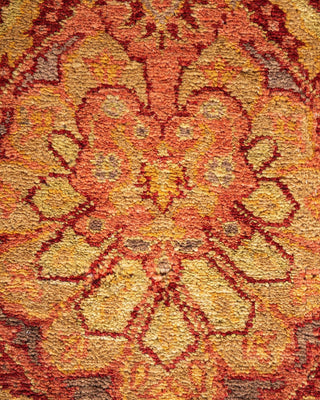 Traditional Mogul Pink Wool Area Rug 8' 0" x 9' 8" - Solo Rugs