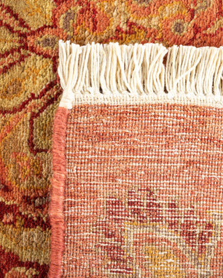 Traditional Mogul Pink Wool Area Rug 8' 0" x 9' 8" - Solo Rugs