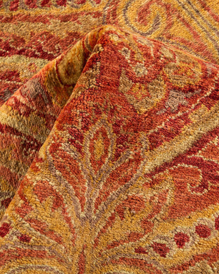 Traditional Mogul Pink Wool Area Rug 8' 0" x 9' 8" - Solo Rugs