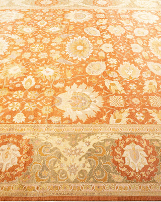 Traditional Mogul Brown Wool Area Rug 8' 2" x 10' 2" - Solo Rugs
