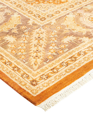 Traditional Mogul Brown Wool Area Rug 8' 3" x 9' 10" - Solo Rugs